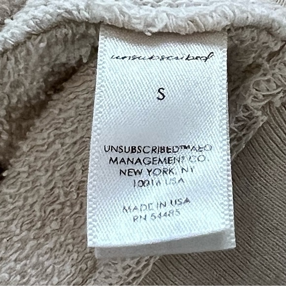 Unsubscribed Crew Neck Long Sleeve Be Kind Lightweight Distressed Sweatshirt S - Picture 3 of 16